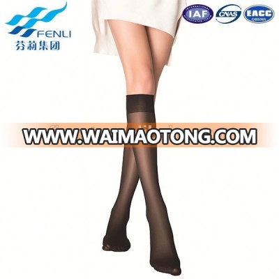 New Arrival thin black color transparent nylon socks